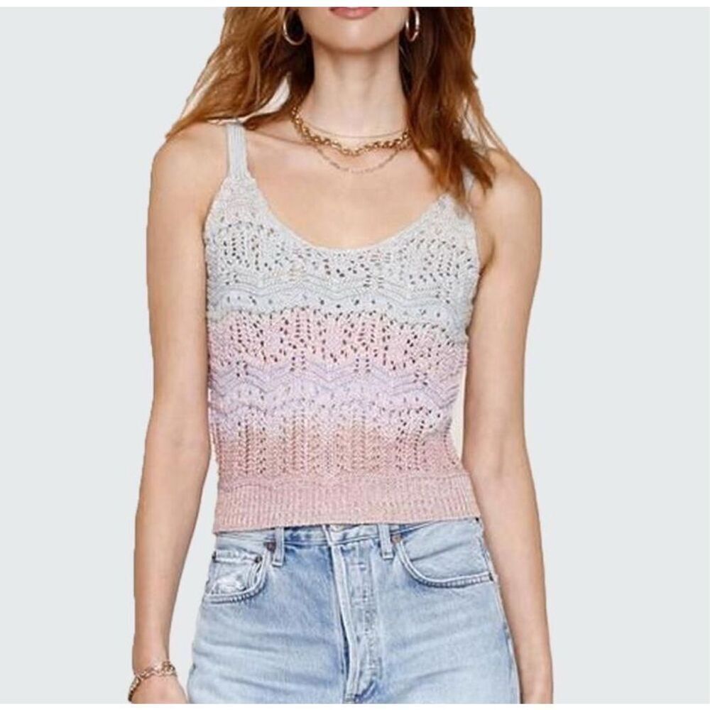 🔥🔥 5/$25 sale 🔥🔥 Heart loom ombré colorful knit sleeveless top size XS